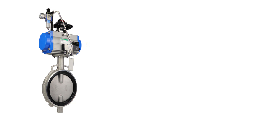 氣動對夾蝶閥